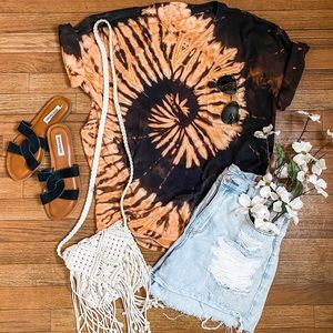 Black Spiral dyed Tee